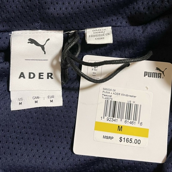 Puma x Ader Error Windbreaker Peacoat 595535-06 - Picture 6 of 6